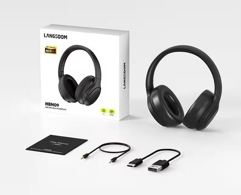 kopen Nieuwe Custom Noise Cancelling draadloze koptelefoon Stereo vouwbare koptelefoon oortelefoon Overhead draadloze koptelefoon voor binnen buiten online vervaardiging