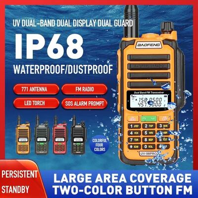kopen 2024 New Arrival Baofeng UV-98 Pro 10W Output Power IP67 Waterproof Dual Band Two Way Radio Walkie Talkie online vervaardiging