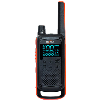 T82 Easy Pairing Ring Dual Power Option USB Zwarte Radio Charging Walkie Talkie