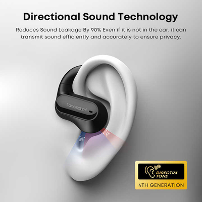 Langsdom 80H Playtime Open-Ear True Wireless Bluetooth-koptelefoon met microfoon Bluetooth-oordopjes met oorhaken OWS-oordopjes